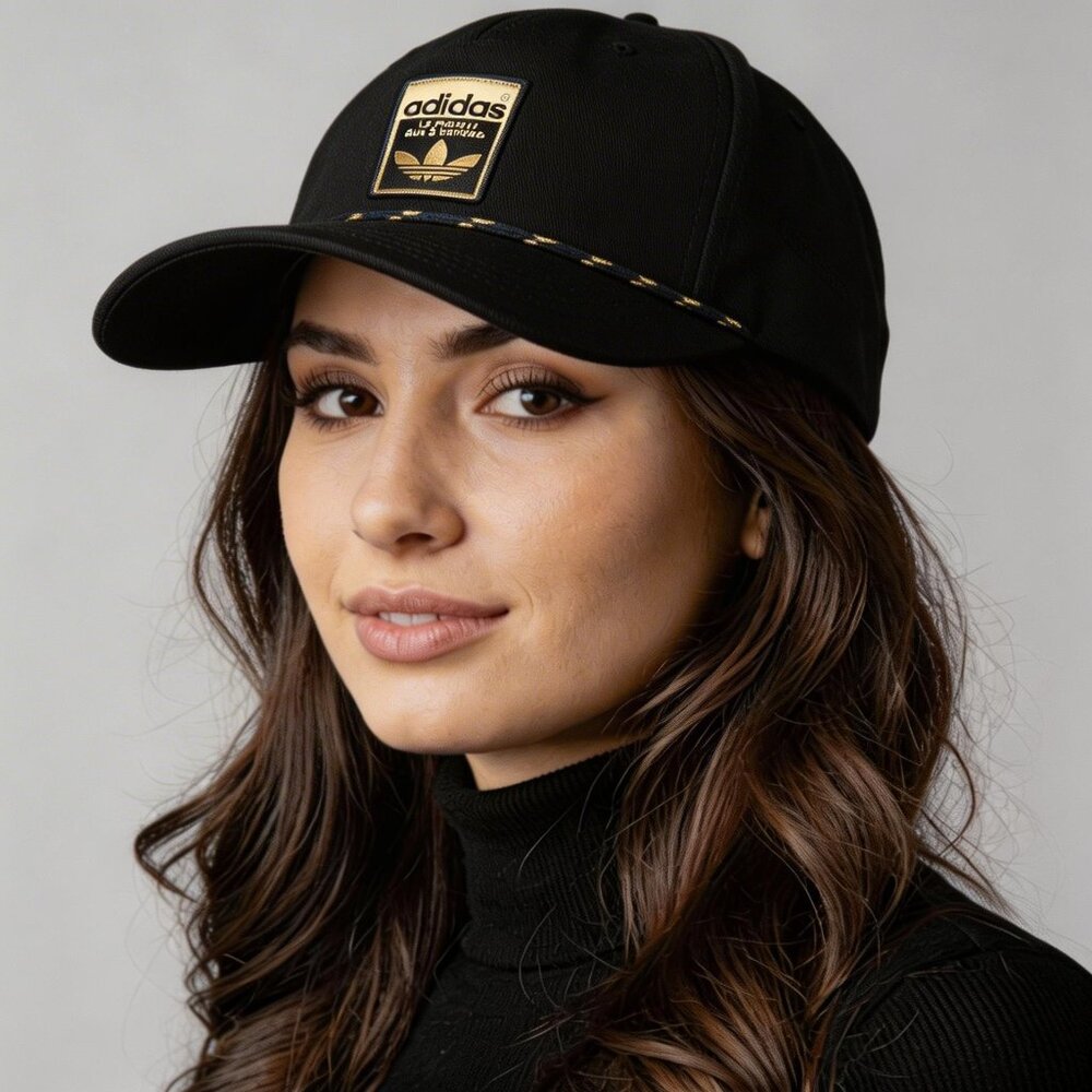 Adidas Unisex 5-Panel Limited Strapback Black Gold Metallic Cap JJ9390